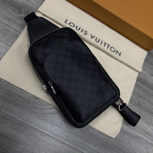 Louis Vuitton Avenue Sling Bag Damier Graphite Canvas ' Black '