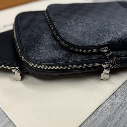 Louis Vuitton Avenue Sling Bag Damier Graphite Canvas ' Black '