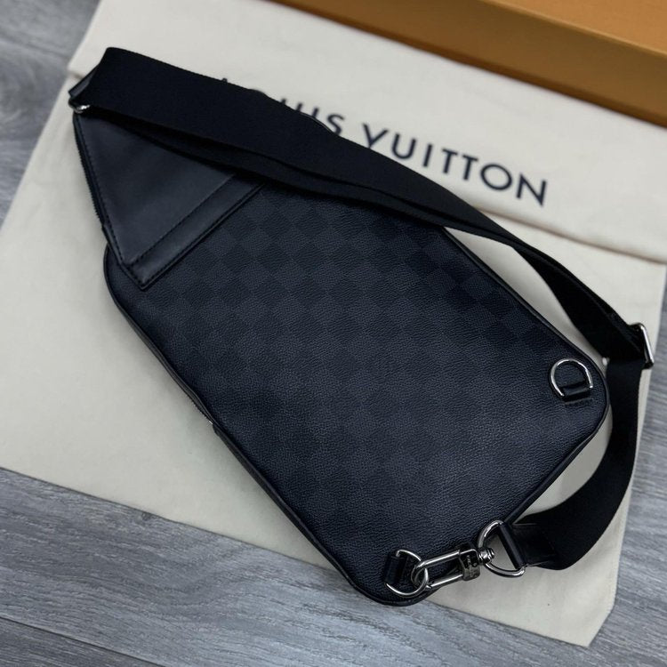 Louis Vuitton Avenue Sling Bag Damier Graphite Canvas ' Black '