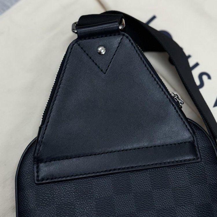 Louis Vuitton Avenue Sling Bag Damier Graphite Canvas ' Black '