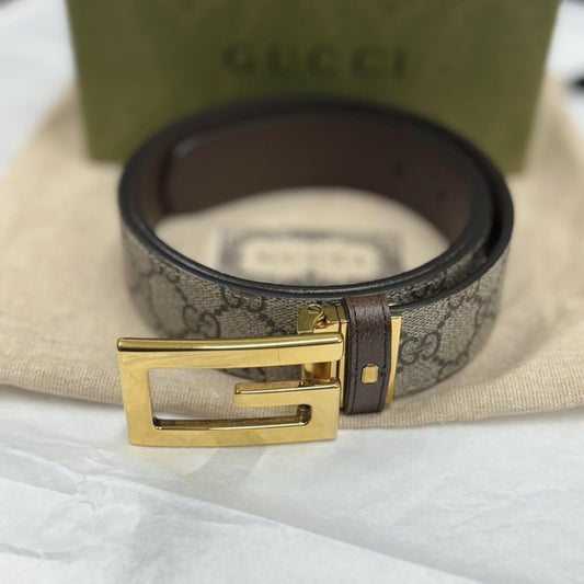 Size 95/38 - Gucci Reversible Square Buckle Belt