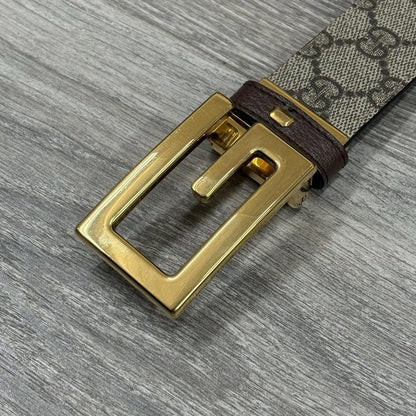 Size 95/38 - Gucci Reversible Square Buckle Belt