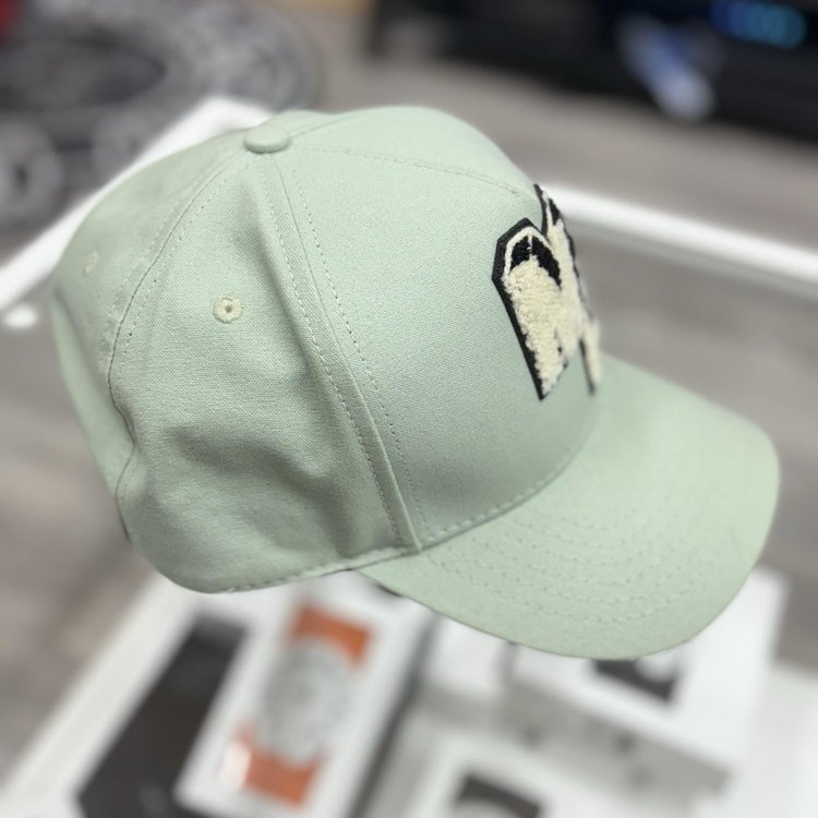 Amiri Chenille MA Patch Canvas Hat ' Frosty Green