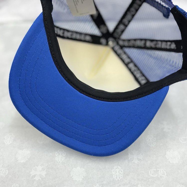 Chrome Hearts Triple Cross Trucker Hat ' Blue White