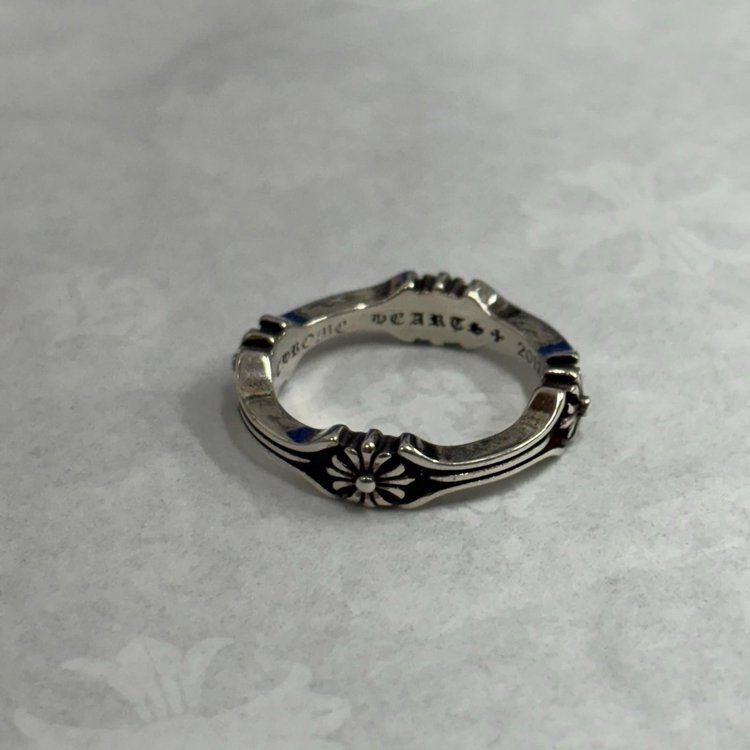 Chrome Hearts Silver Bone And Cross Ring