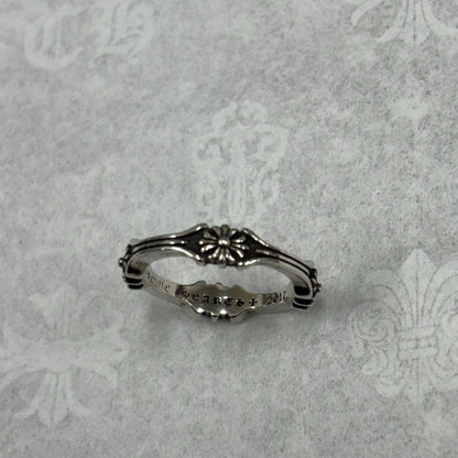 Chrome Hearts Silver Bone And Cross Ring