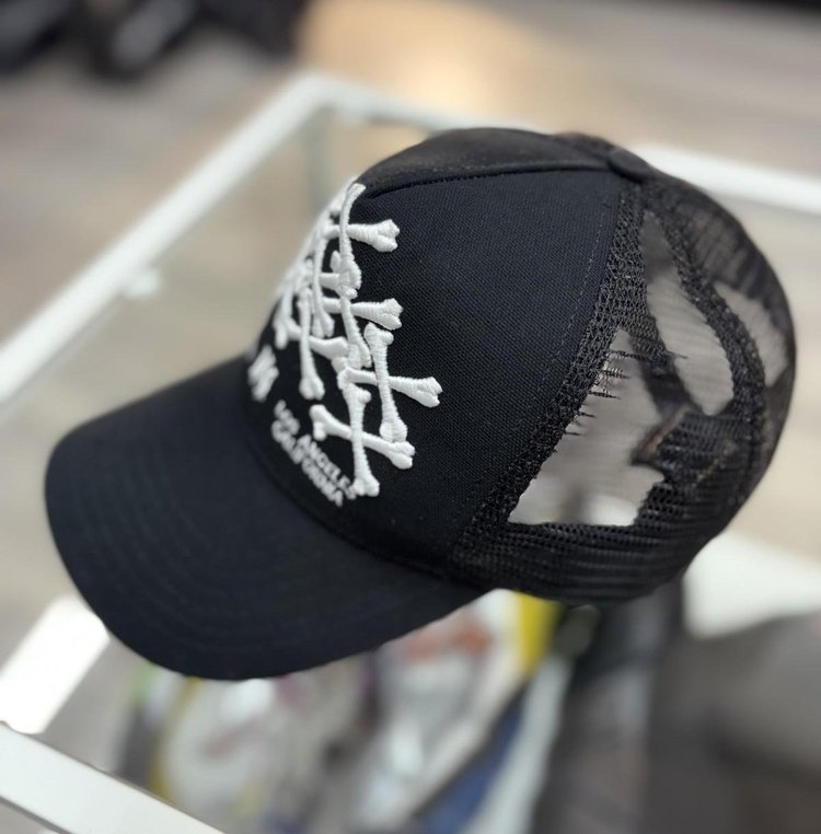 Amiri Stacked Bones Trucker Hat ' Black