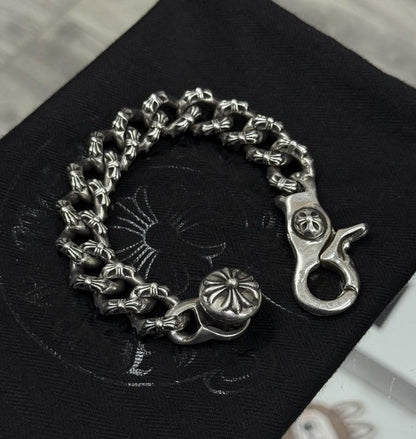 Chrome Hearts Braclet | 925 Sterling Silver | Fancy Link | LOBSTER CLASP