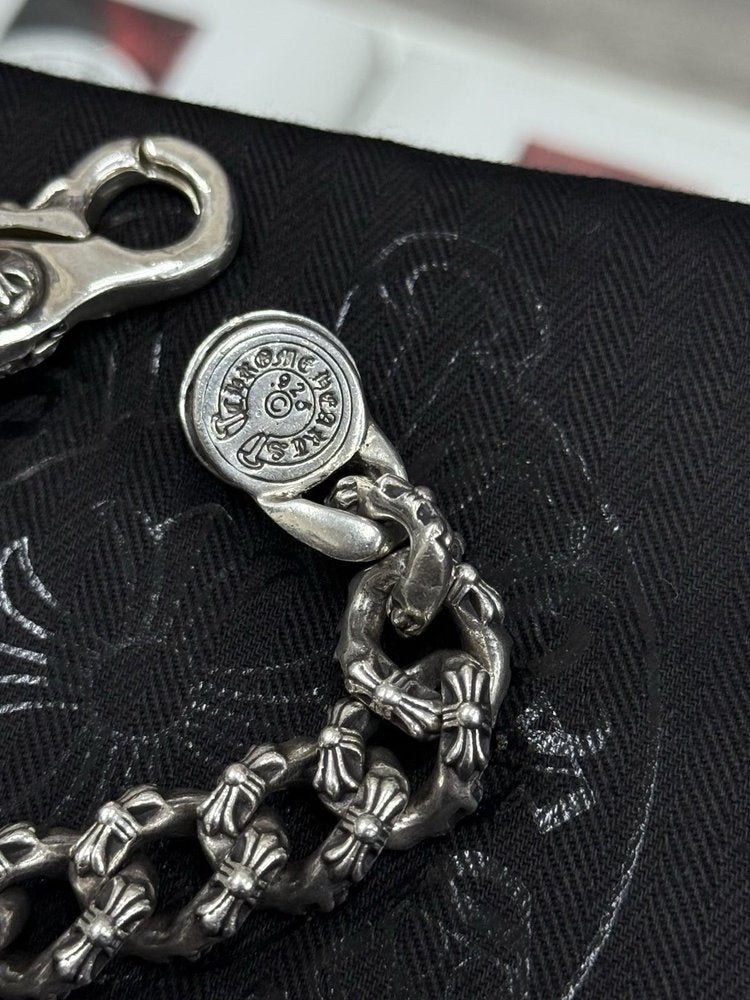Chrome Hearts Braclet | 925 Sterling Silver | Fancy Link | LOBSTER CLASP