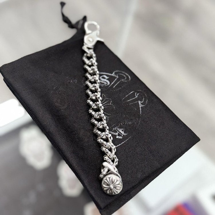 Chrome Hearts Braclet | 925 Sterling Silver | Fancy Link | LOBSTER CLASP