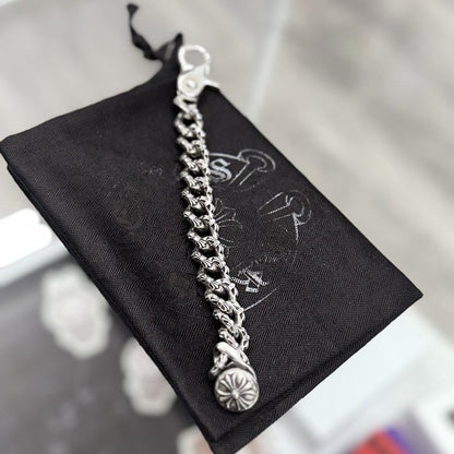 Chrome Hearts Braclet | 925 Sterling Silver | Fancy Link | LOBSTER CLASP