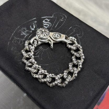 Chrome Hearts Braclet | 925 Sterling Silver | Fancy Link | LOBSTER CLASP