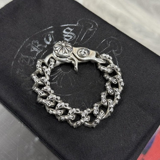 Chrome Hearts Braclet | 925 Sterling Silver | Fancy Link | LOBSTER CLASP