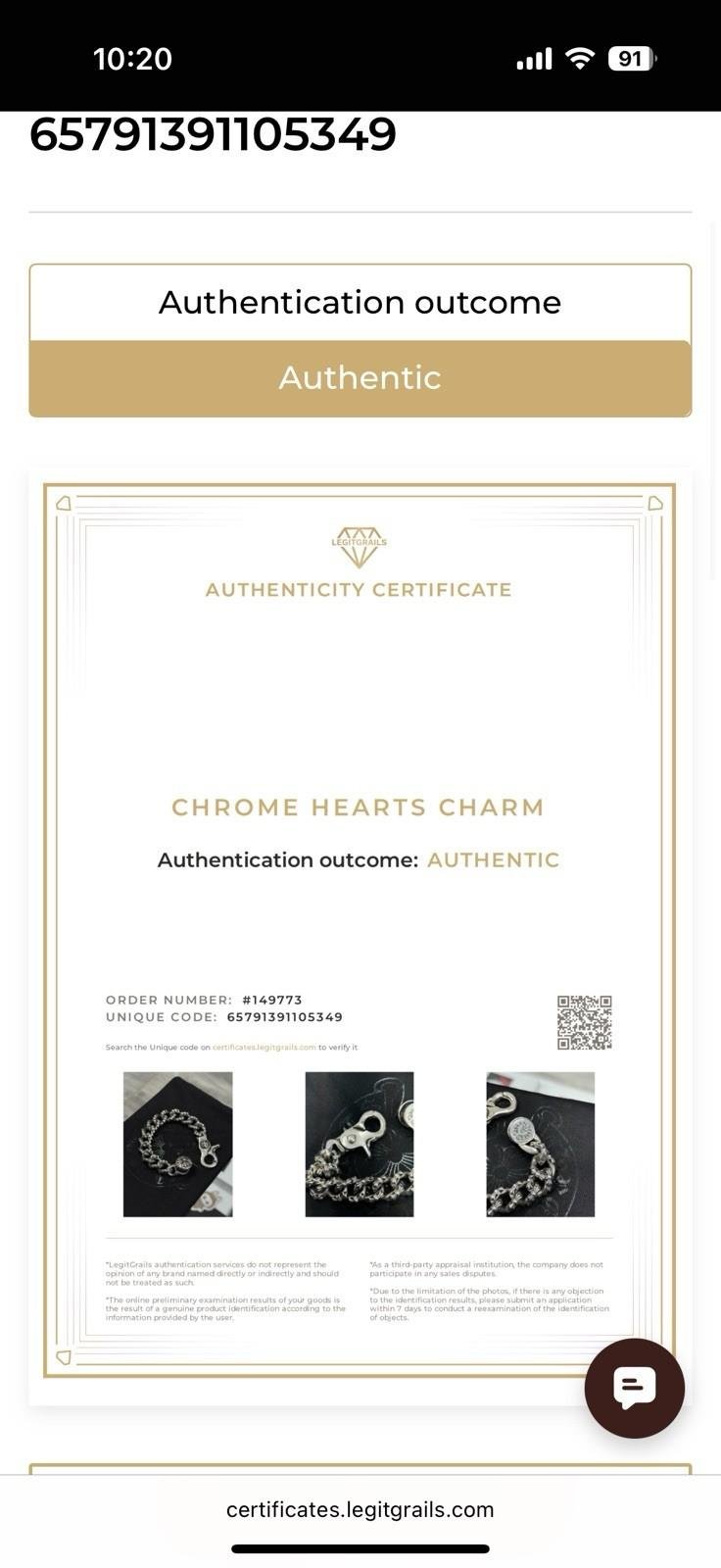 Chrome Hearts Braclet | 925 Sterling Silver | Fancy Link | LOBSTER CLASP