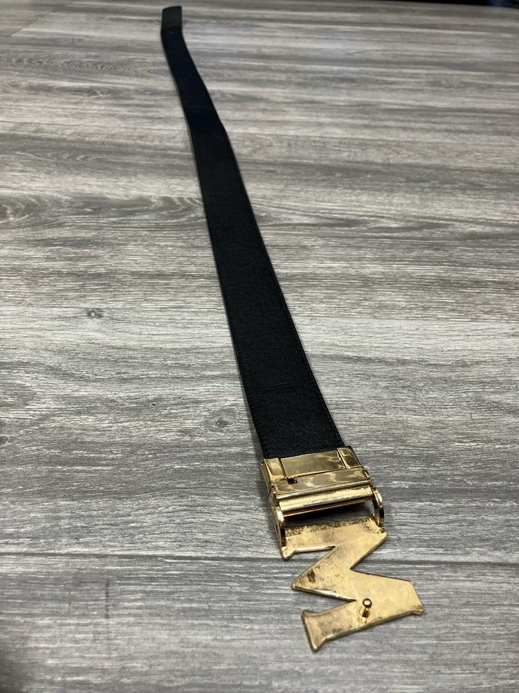 MCM CLAUS M REVERSIBLE BELT 1.75" IN VISETOS ' Cognac Gold '