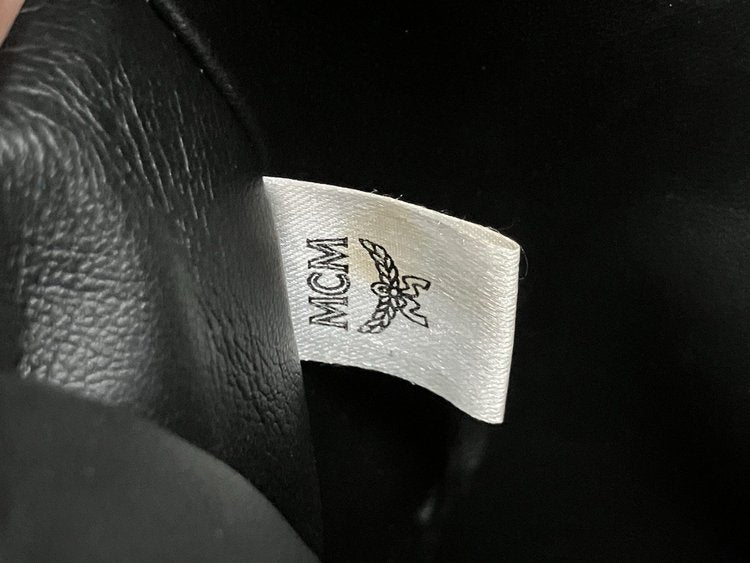 MCM Stark Side Studs Backpack In Visetos ' Beige