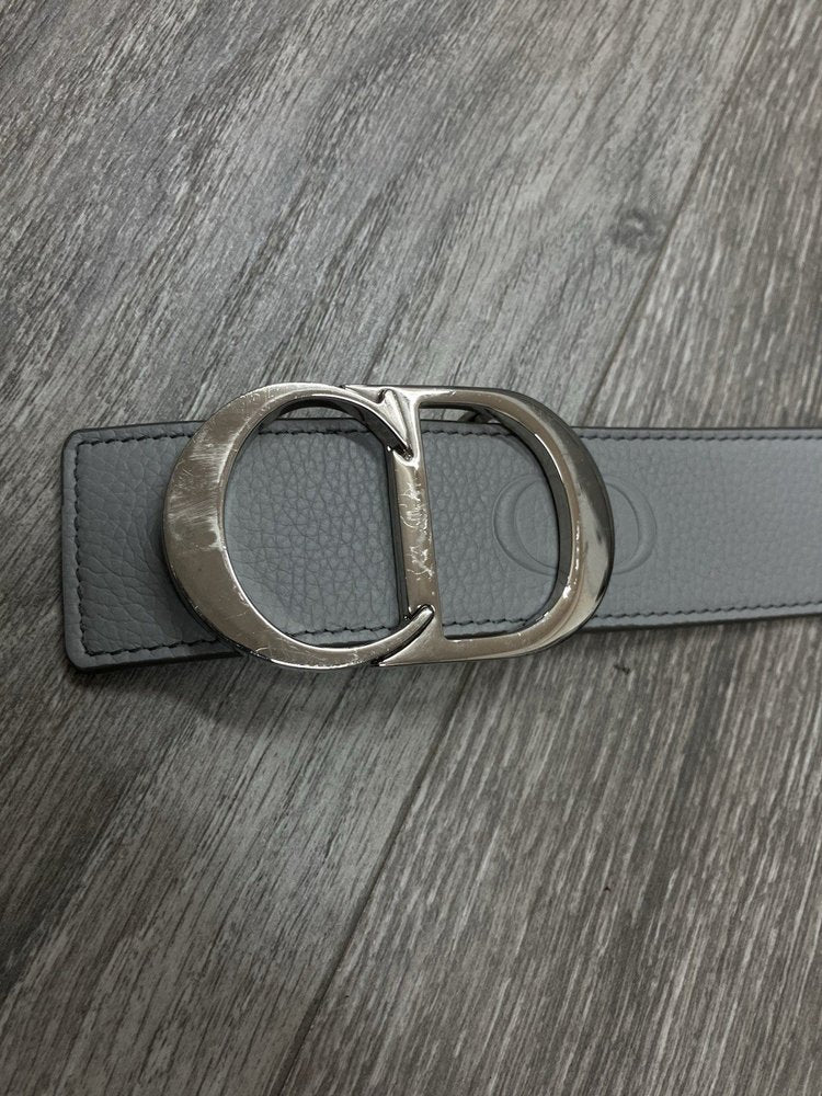 Size 90/36 - Dior CD Buckle Belt ' Leather Gray