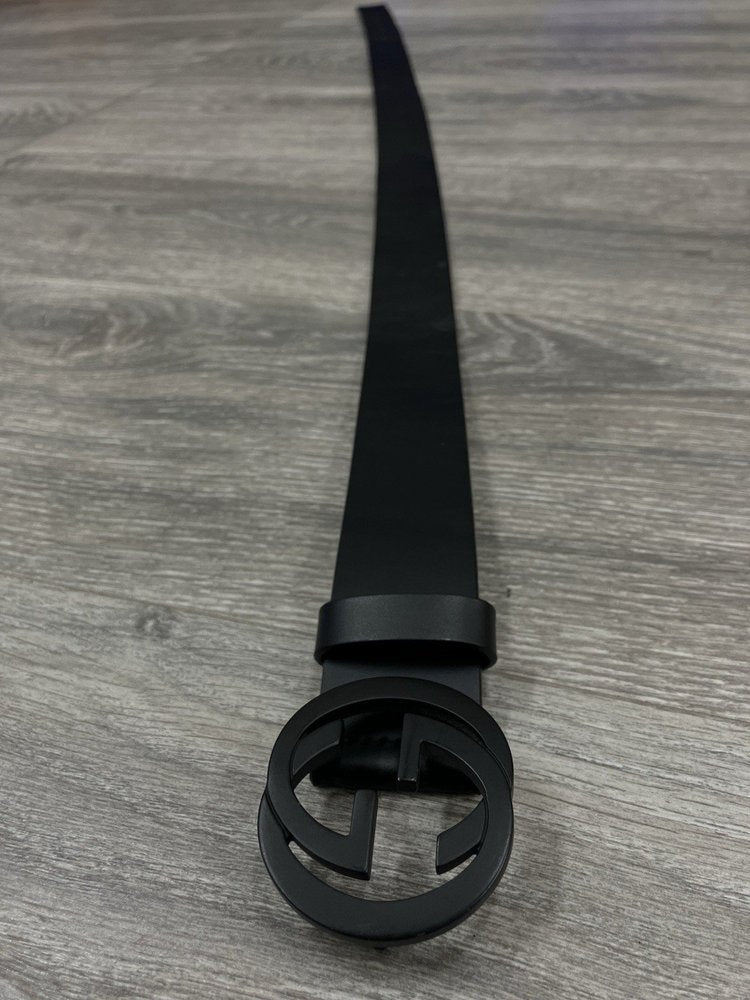 Size 95/38 - Gucci Interlocking G Buckle Belt ' Matte Black