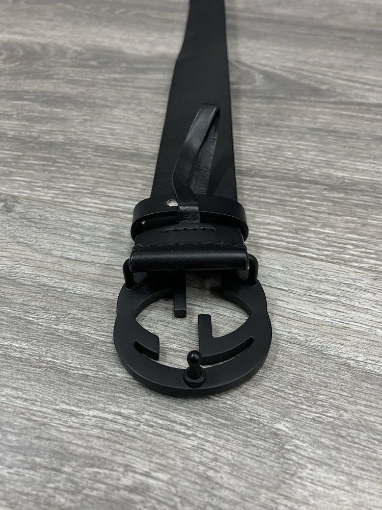 Size 95/38 - Gucci Interlocking G Buckle Belt ' Matte Black
