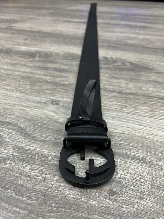 Size 95/38 - Gucci Interlocking G Buckle Belt ' Matte Black
