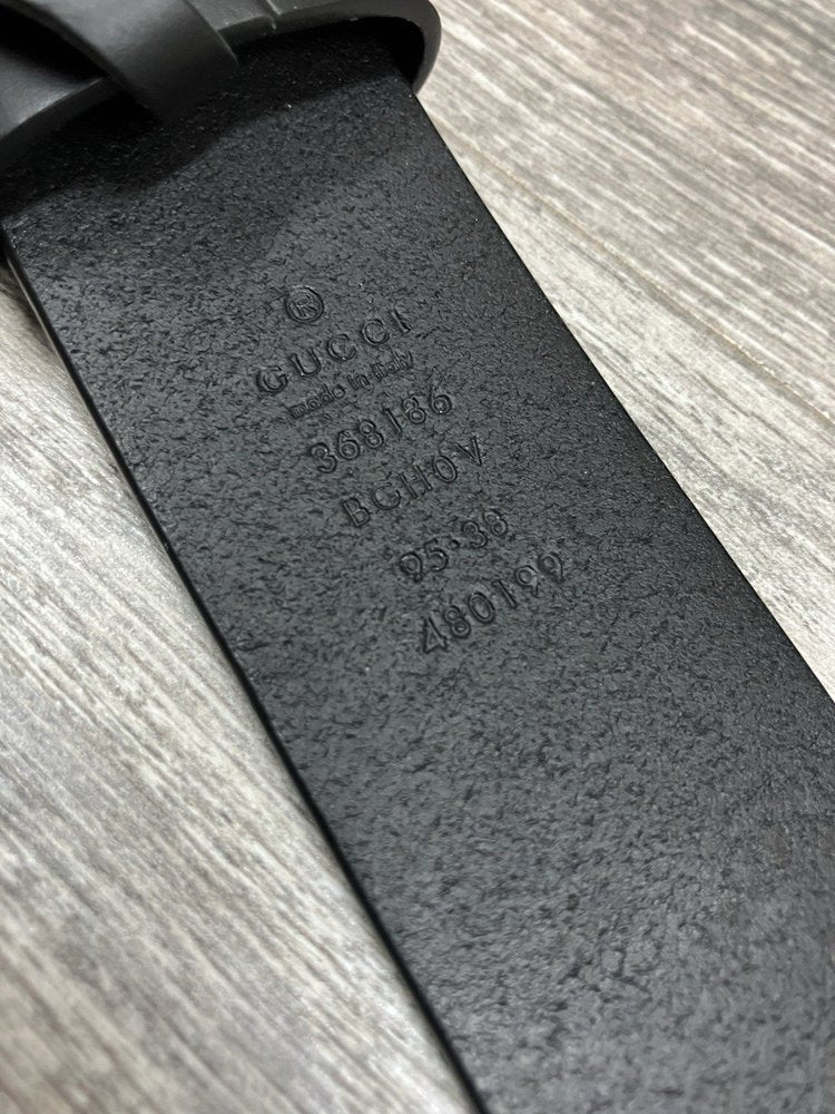 Size 95/38 - Gucci Interlocking G Buckle Belt ' Matte Black