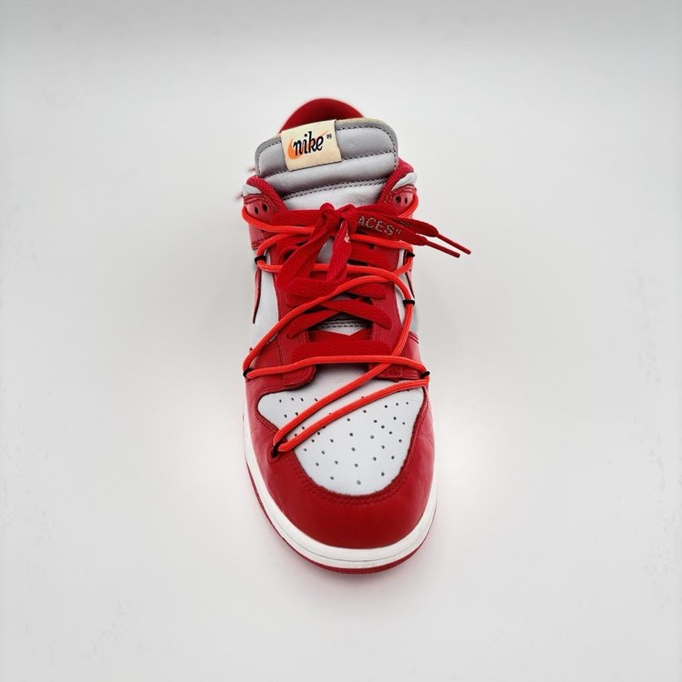 Nike Dunk Low x OFF-WHITE 2019 ' University Red ' UK 8.5