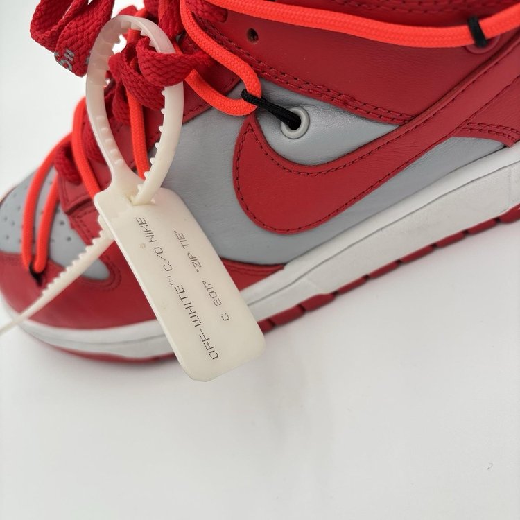 Nike Dunk Low x OFF-WHITE 2019 ' University Red ' UK 8.5