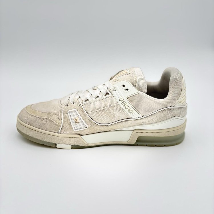 Louis Vuitton Trainer Denim ' Beige ' UK 8.5