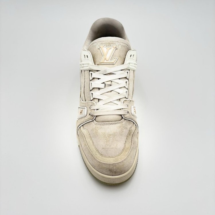 Louis Vuitton Trainer Denim ' Beige ' UK 8.5