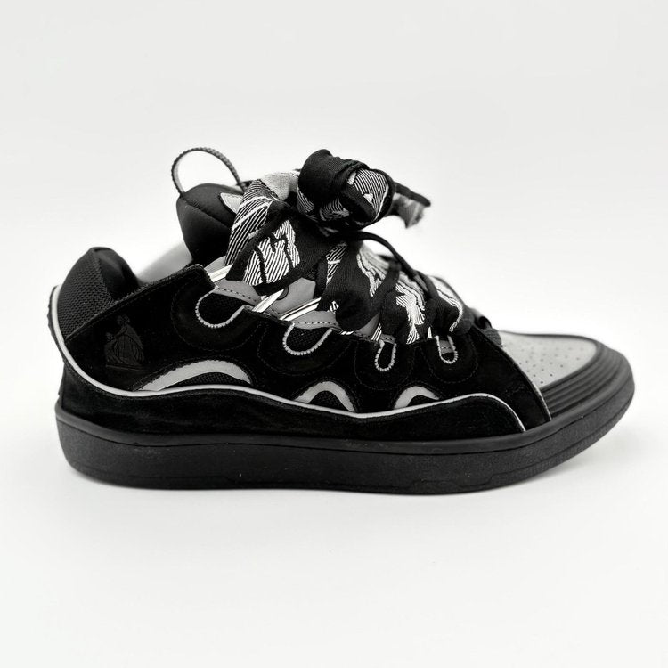 Lanvin Curb Reflective Sneakers ' Black Silver '  UK 10