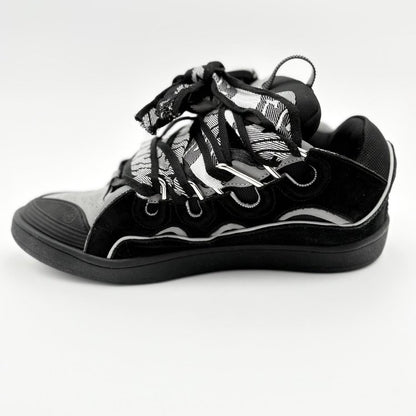 Lanvin Curb Reflective Sneakers ' Black Silver '  UK 10
