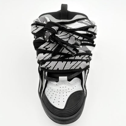 Lanvin Curb Reflective Sneakers ' Black Silver '  UK 10
