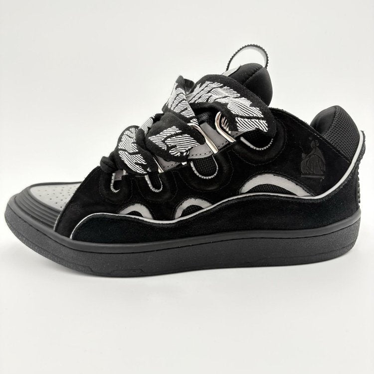 Lanvin Curb Reflective Sneakers ' Black Silver '  UK 10