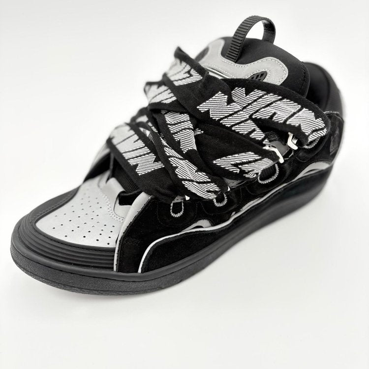 Lanvin Curb Reflective Sneakers ' Black Silver '  UK 10