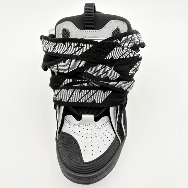 Lanvin Curb Reflective Sneakers ' Black Silver '  UK 10