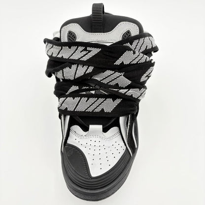 Lanvin Curb Reflective Sneakers ' Black Silver '  UK 10