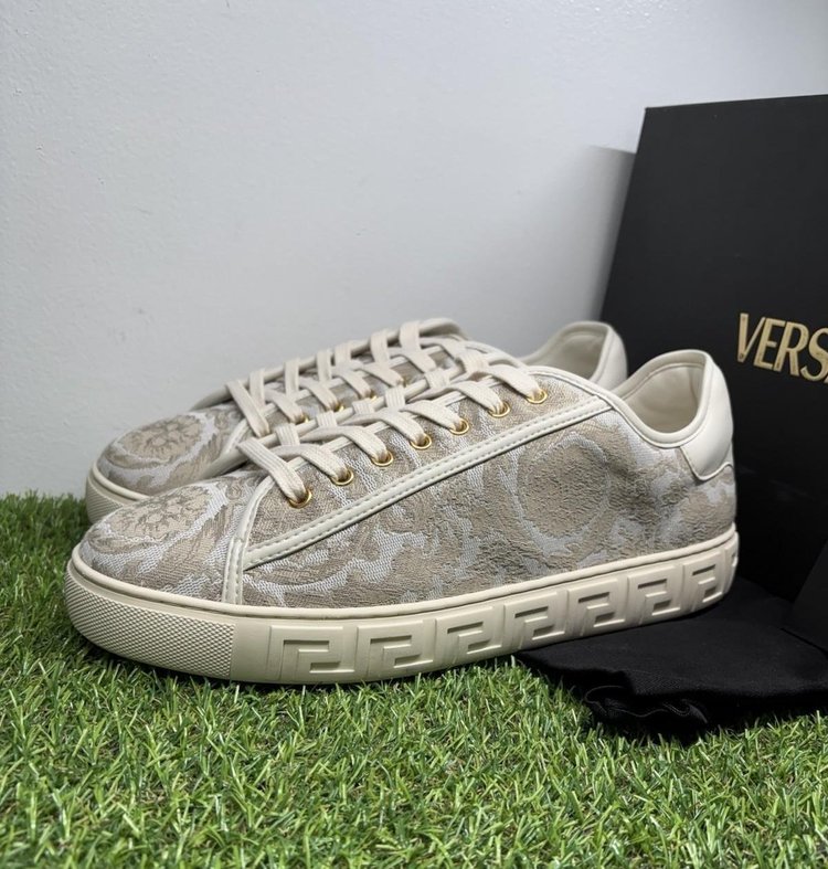 Versace Barocco Greca Sneaker ‘ Beige Print ‘ UK 10