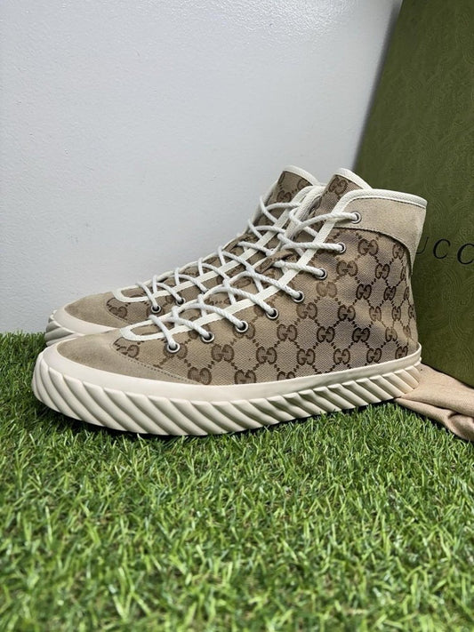 Gucci Monogram Jumbo GG High ‘ New Lace Tortuga ‘ UK 10.5