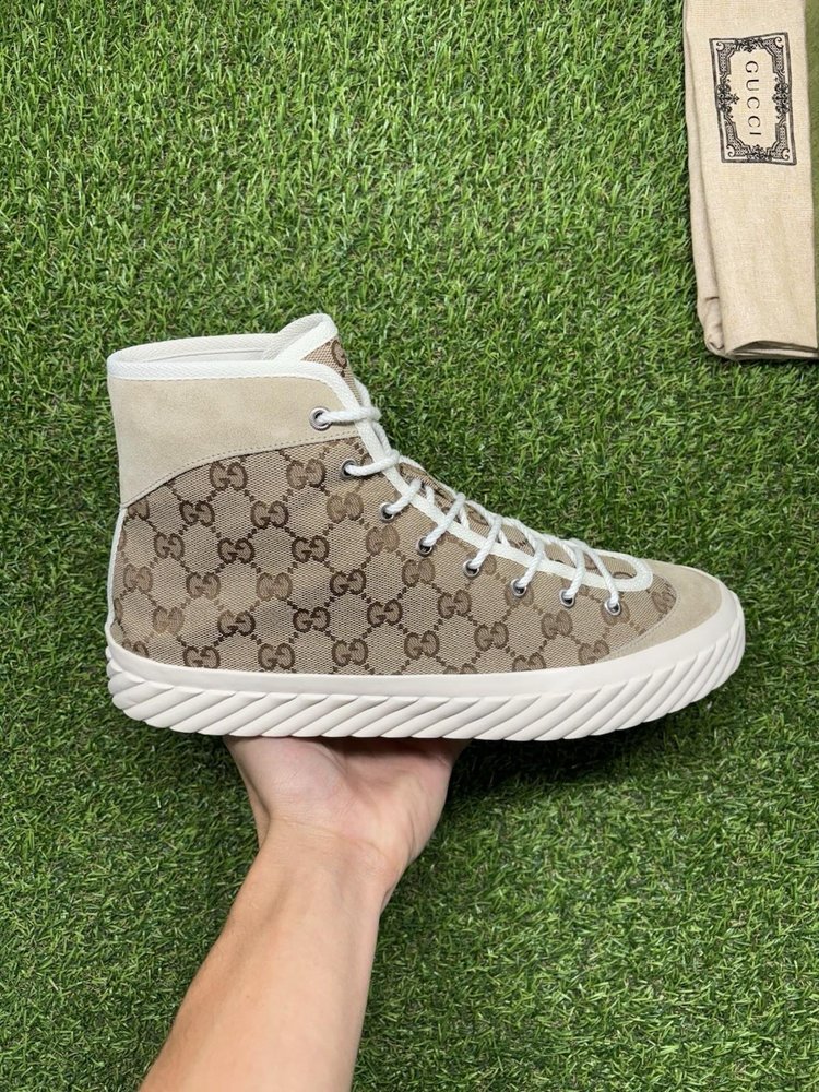 Gucci Monogram Jumbo GG High ‘ New Lace Tortuga ‘ UK 10.5