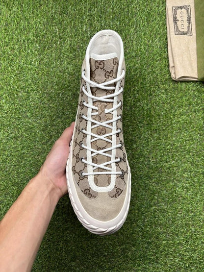 Gucci Monogram Jumbo GG High ‘ New Lace Tortuga ‘ UK 10.5