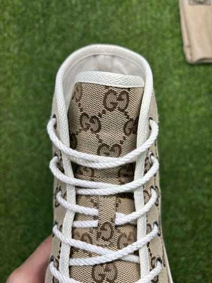 Gucci Monogram Jumbo GG High ‘ New Lace Tortuga ‘ UK 10.5