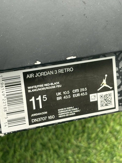 Air Jordan 3 Retro Mid ' Fire Red ' UK 10.5