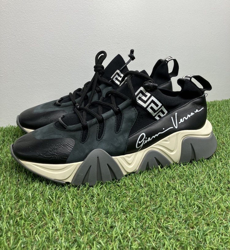 Versace Squalo Signature Sneaker ' Black '  UK 10