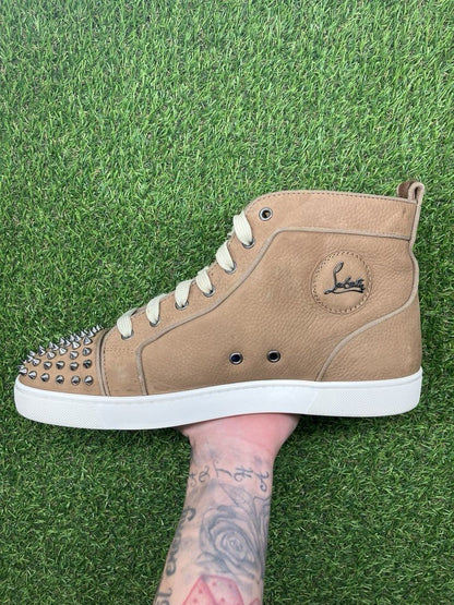 Christian Louboutin Louis Spike High ' Brown ' UK 11