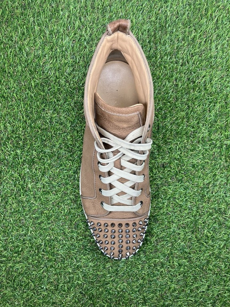 Christian Louboutin Louis Spike High ' Brown ' UK 11