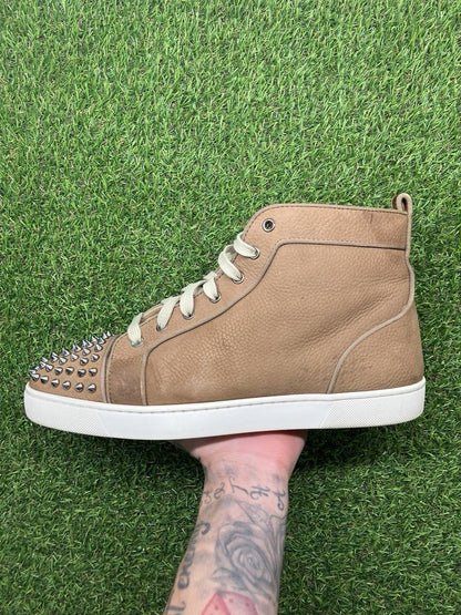 Christian Louboutin Louis Spike High ' Brown ' UK 11