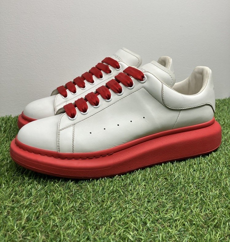 Alexander McQueen Oversized ' White, Red Sole '  UK 11