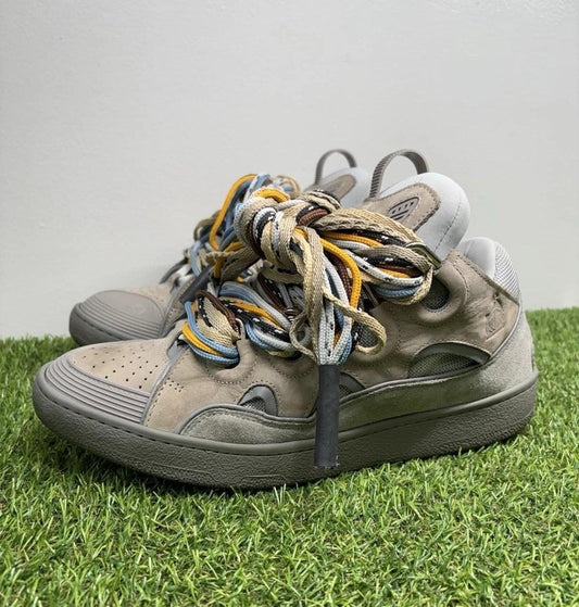 Lanvin Curb Sneaker ' Grey, Colorful Laces ' UK 11