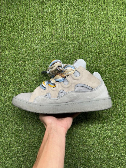 Lanvin Curb Sneaker ' Grey, Colorful Laces ' UK 11