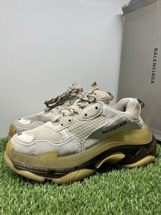 Balenciaga Triple S ' Beige, Clear Sole ' UK 6